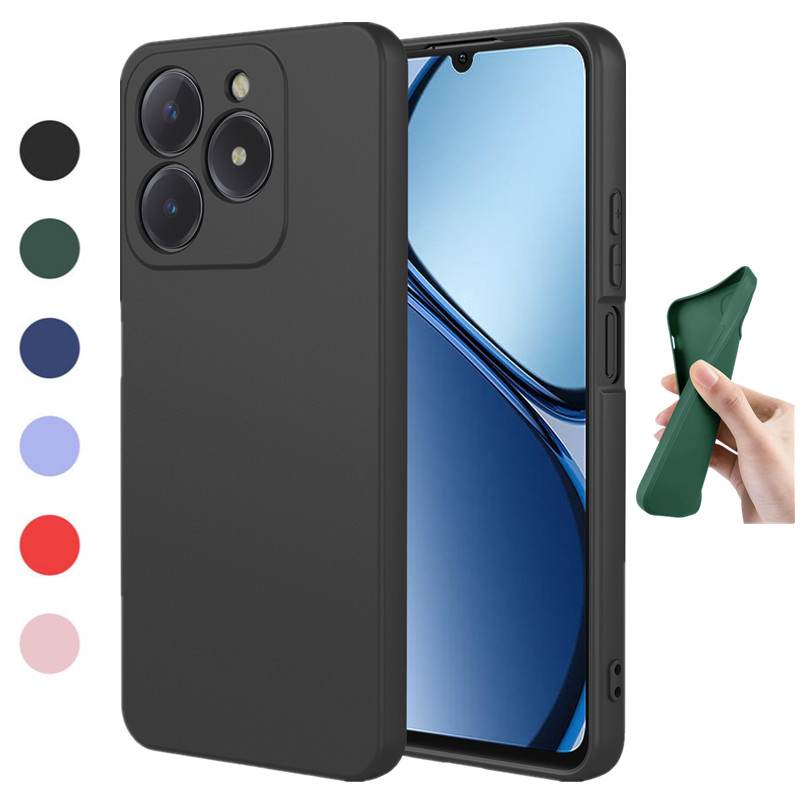 Realme C67 - Capa de silicone líquido flexível para