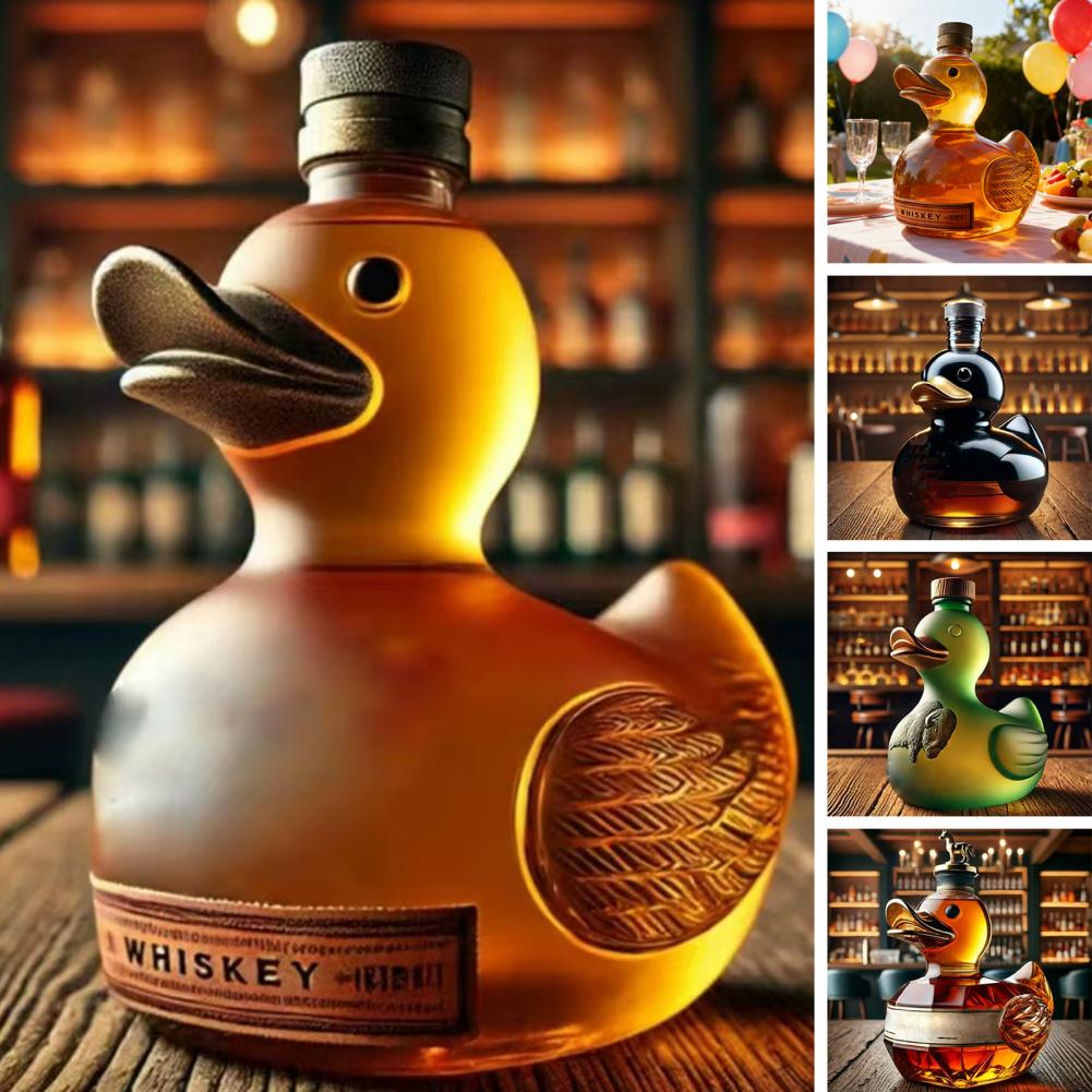Glass Decanter Whiskey - Garrafa de uísque de pato, decantador