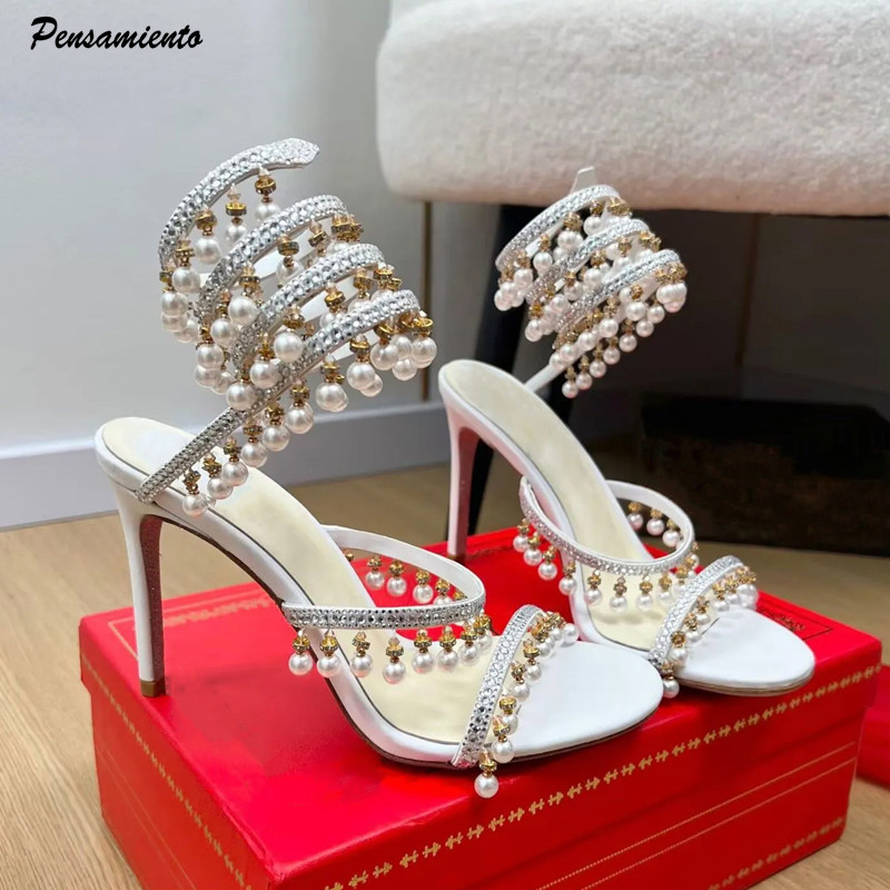 Luxury Lifestyle Shoes - Sandálias Gladiadoras Femininas de Luxo com