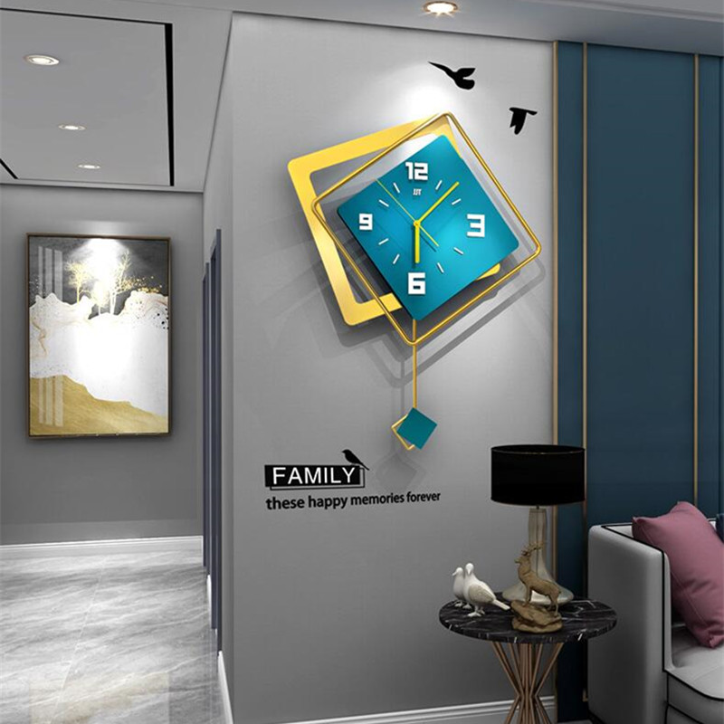 Luxury Lifestyle Watches - Relógio de Parede Quadrado 3D Nórdico,