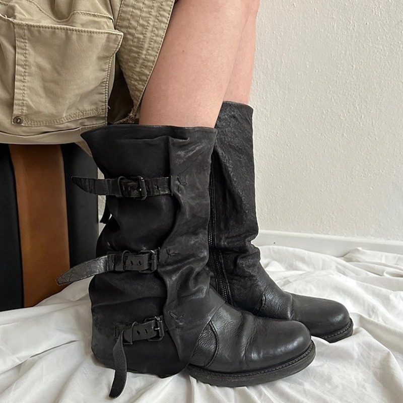 Luxury Lifestyle Shoes - Botas Clássicas Femininas Retrô de Luxo