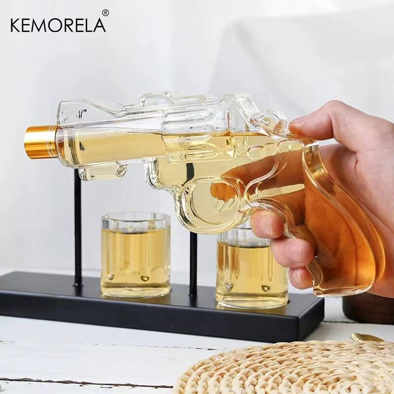 Kemorela revólver decantador d - Glass Decanter Whiskey avaliação e preço
