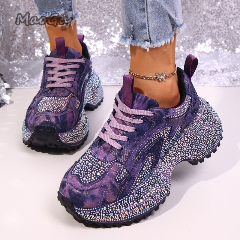 Moda strass feminino chunky tê - Luxury Lifestyle Shoes avaliação e preço