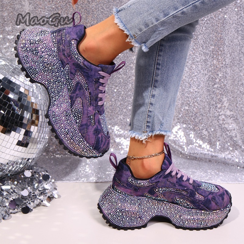 Moda strass feminino chunky tê - Luxury Lifestyle Shoes avaliação e preço
